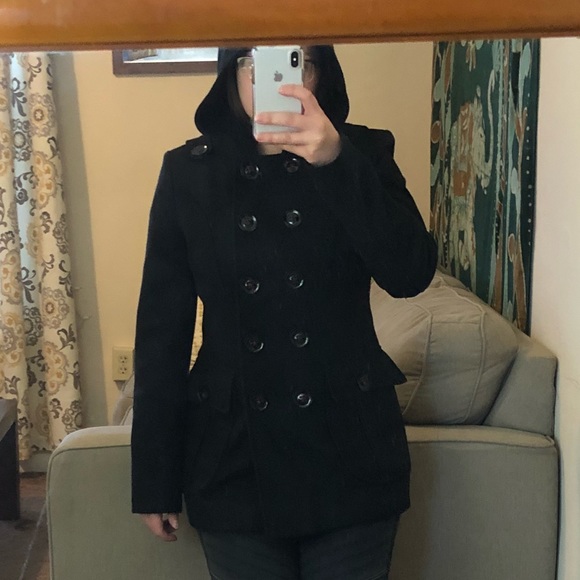 Black Miss Sixty Pea Coat style Jacket - Picture 5 of 8
